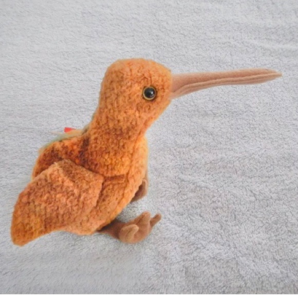Vintage TY Beanie Babies BEAK the Kiwi Bird, long beak, Hangtag, 1998, Retired - Picture 4 of 9
